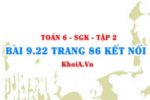 Bài 9.22 trang 86 Toán 6 Tập 2 Kết nối tri thức